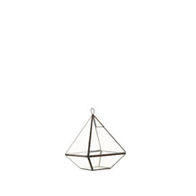 Load image into Gallery viewer, Geometric Hanging Glass Planter (Black)
