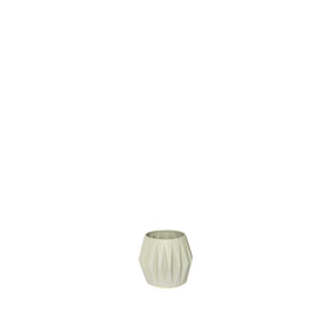 Textured Ceramic Vase Small (White)
