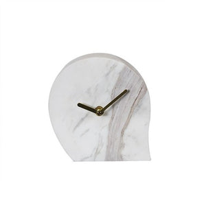 Decadence Marble Clock Decor (White)